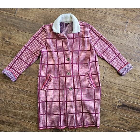 Anthropologie by Aldomartins SWEATER COAT Wool Alpaca Blend Size 12 Herringbone - Picture 8 of 11